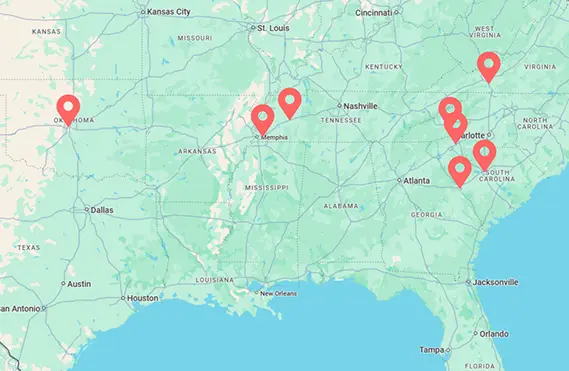 Bath Fitter South map preview